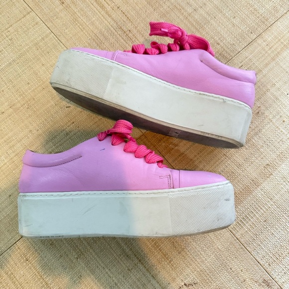 Acne Studios Platform Lace Up Sneakers Pink Women’s Size 8 (38) - Picture 7 of 10